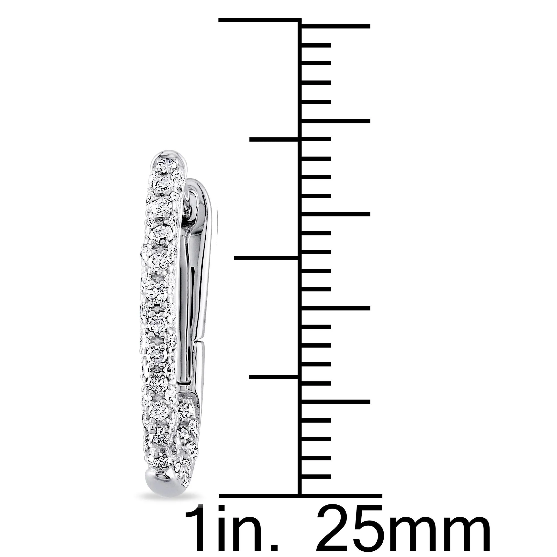 1/2 CT Diamond TW Fashion Post Earrings 10k White Gold GH I2;I3