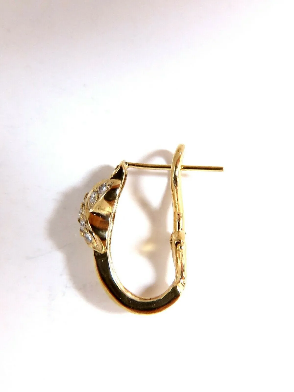 1.20ct natural round diamonds X hoop earrings 14 Karat