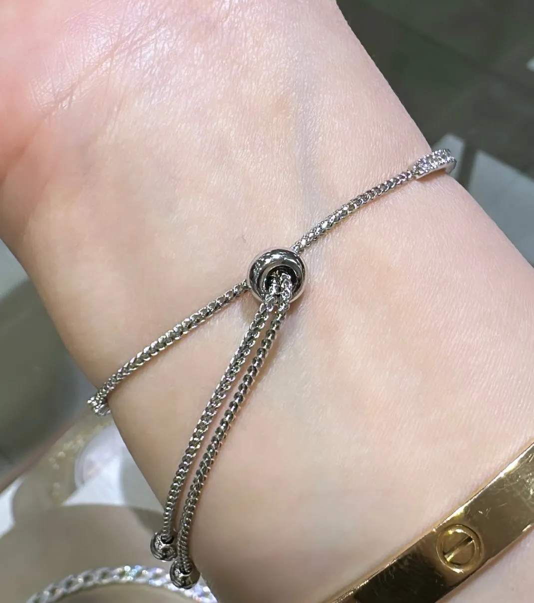 1.26ct t.w. Diamond Tennis Riviere Line Adjustable Bracelet