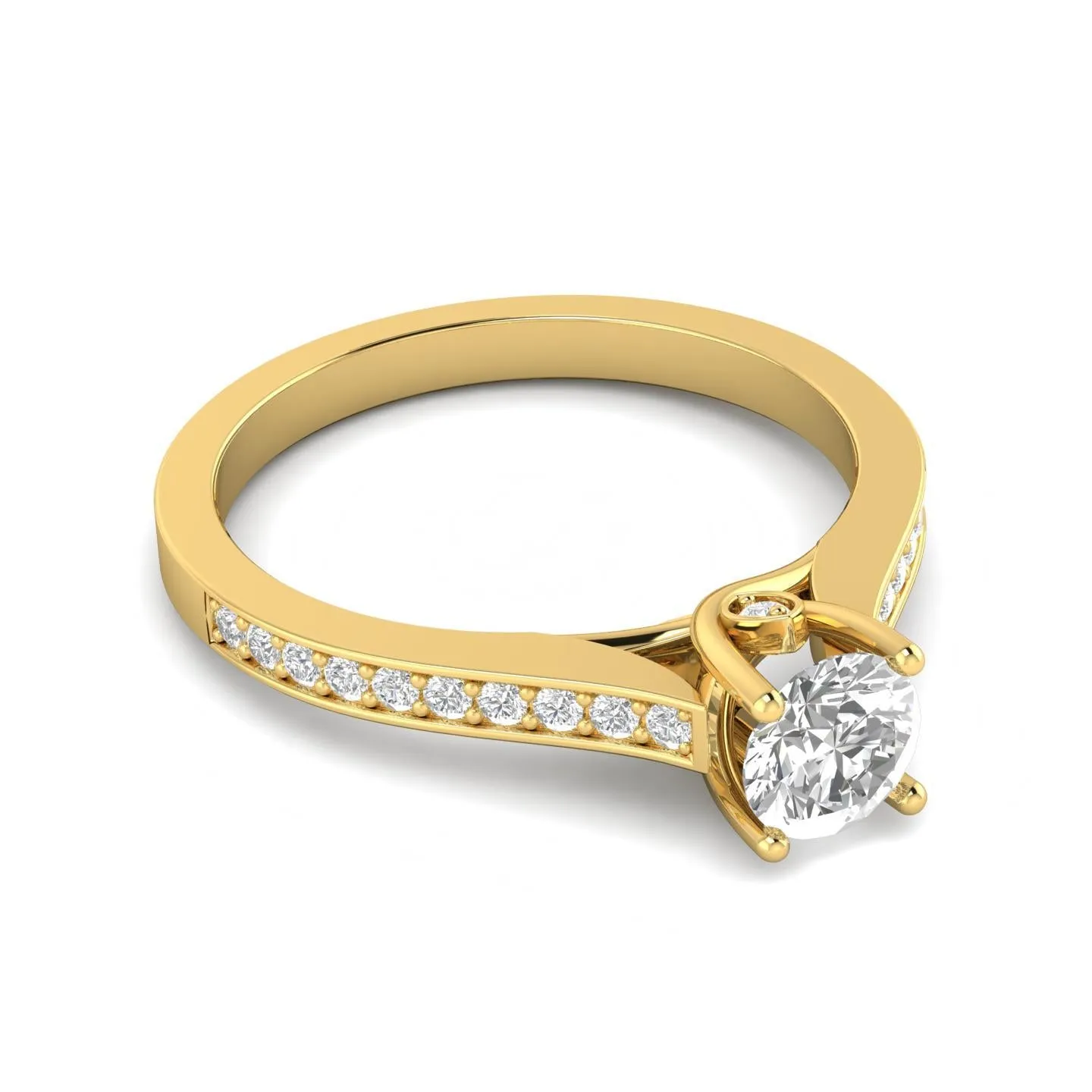 1/2ctw Diamond Engagement Ring in 10k Yellow Gold (J-K, I2-I3)