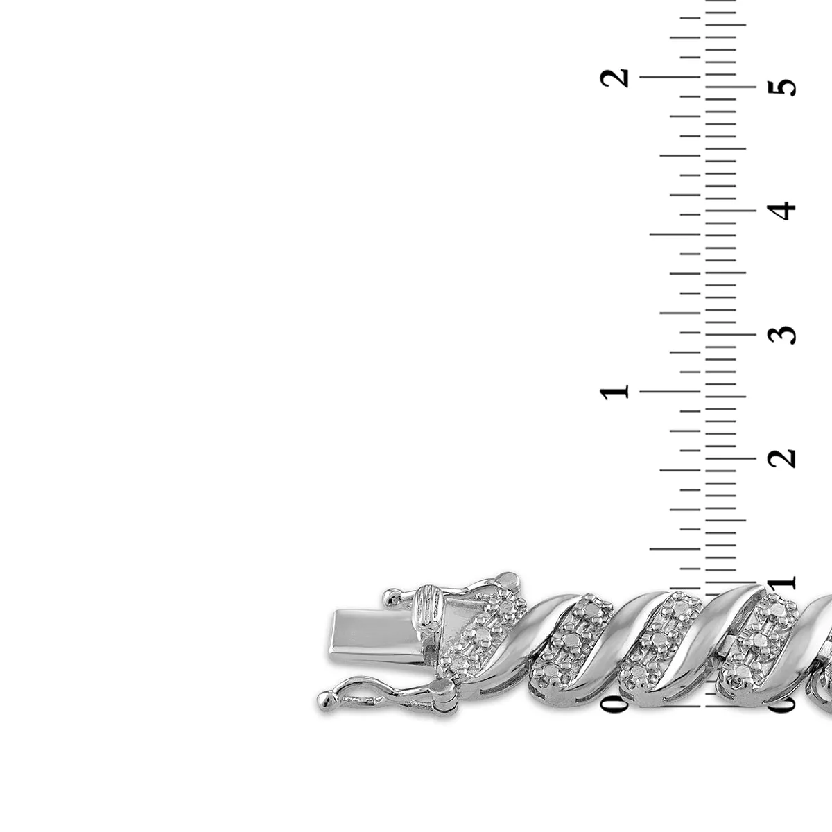 1/4 CTW Natural Diamond Tennis Bracelet in Sterling Silver