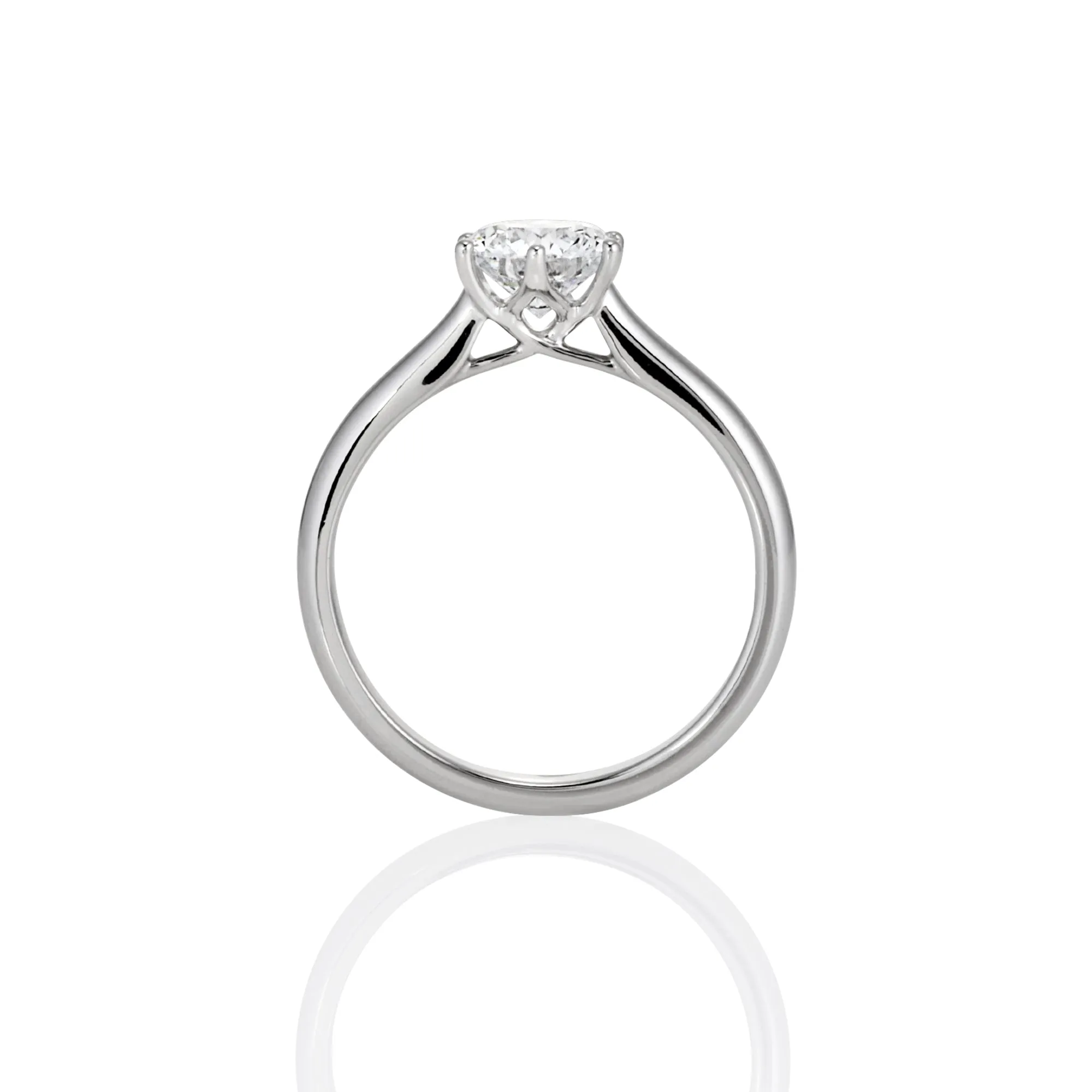 14ct White Gold 1.05ct Round Lab Grown Diamond Solitaire Ring