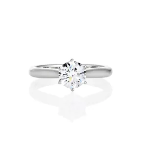 14ct White Gold 1.05ct Round Lab Grown Diamond Solitaire Ring