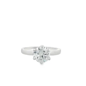 14ct White Gold 1.50ct F VS1 Round Brilliant Lab Grown Diamond Solitaire Ring