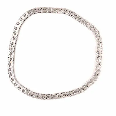 14K Diamond 3.42 Carat Tennis Bracelet White Gold
