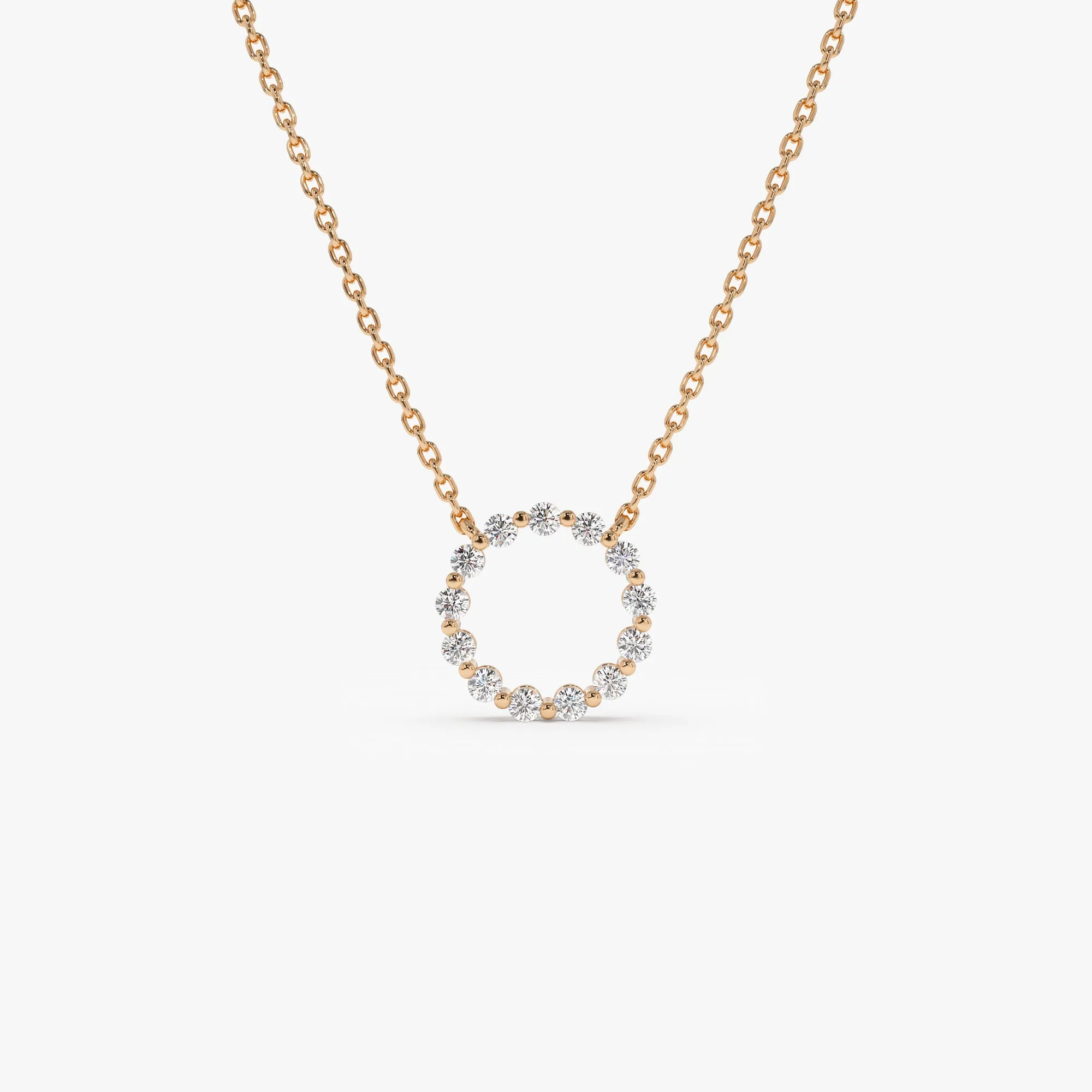 14k Diamond Circle of Life Necklace 0.25 ctw