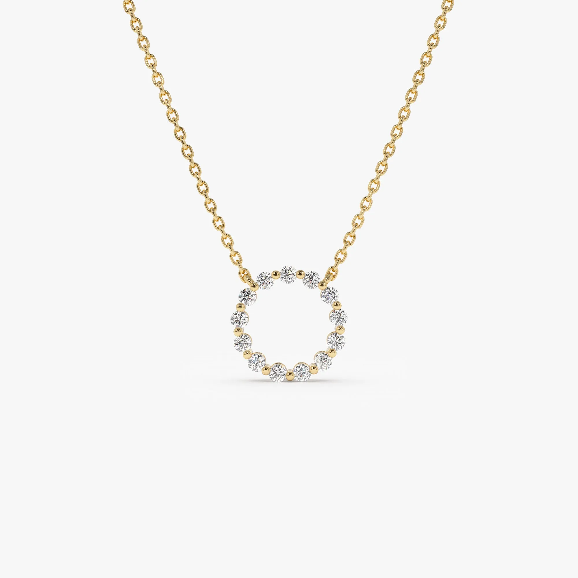 14k Diamond Circle of Life Necklace 0.25 ctw