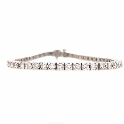 14K Diamond Tennis Bracelet White Gold