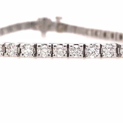 14K Diamond Tennis Bracelet White Gold