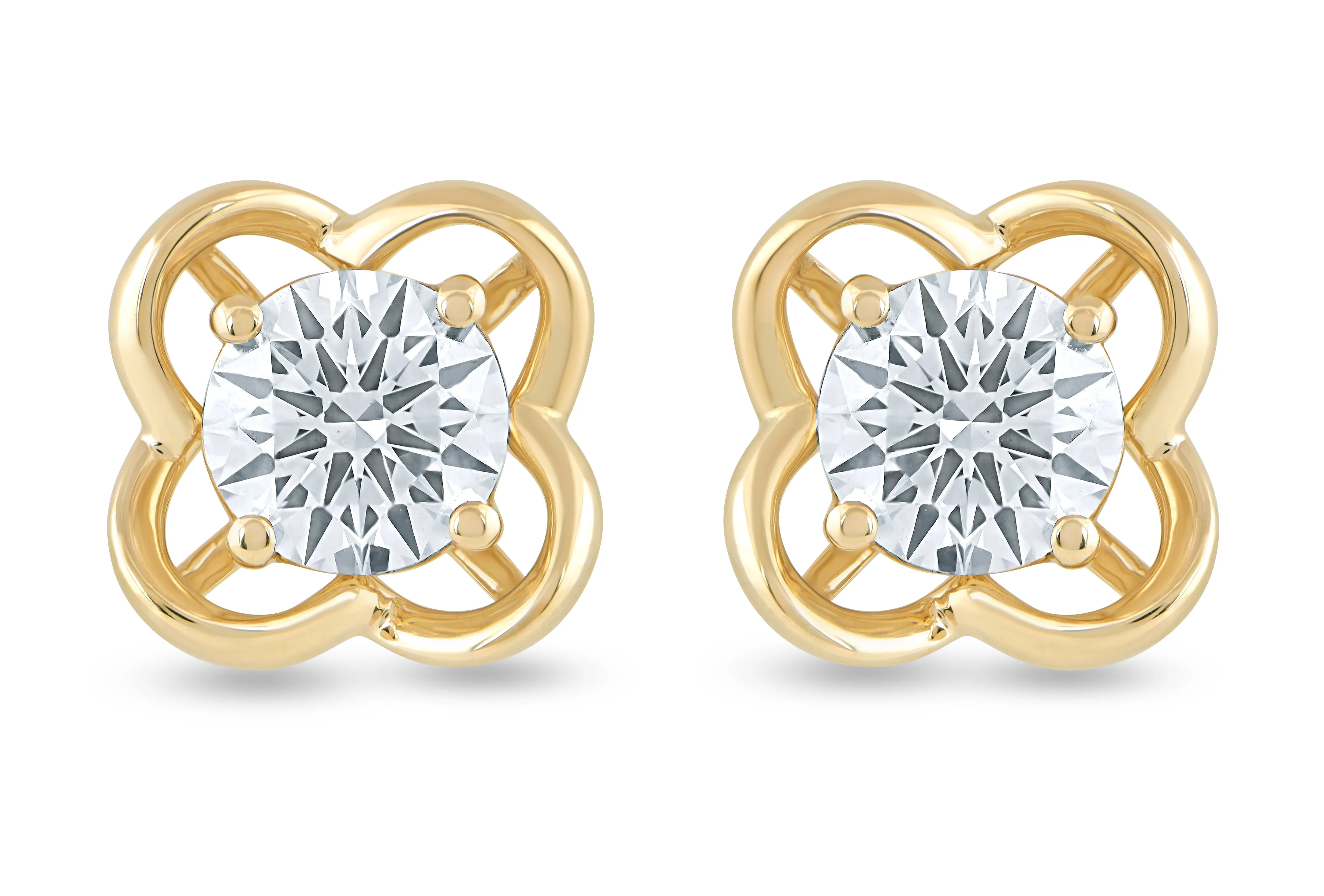 14K Gold & 2 TCW Lab-Grown Diamond Earrings with Removable Ear Jacket