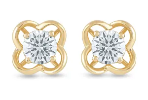 14K Gold & 2 TCW Lab-Grown Diamond Earrings with Removable Ear Jacket