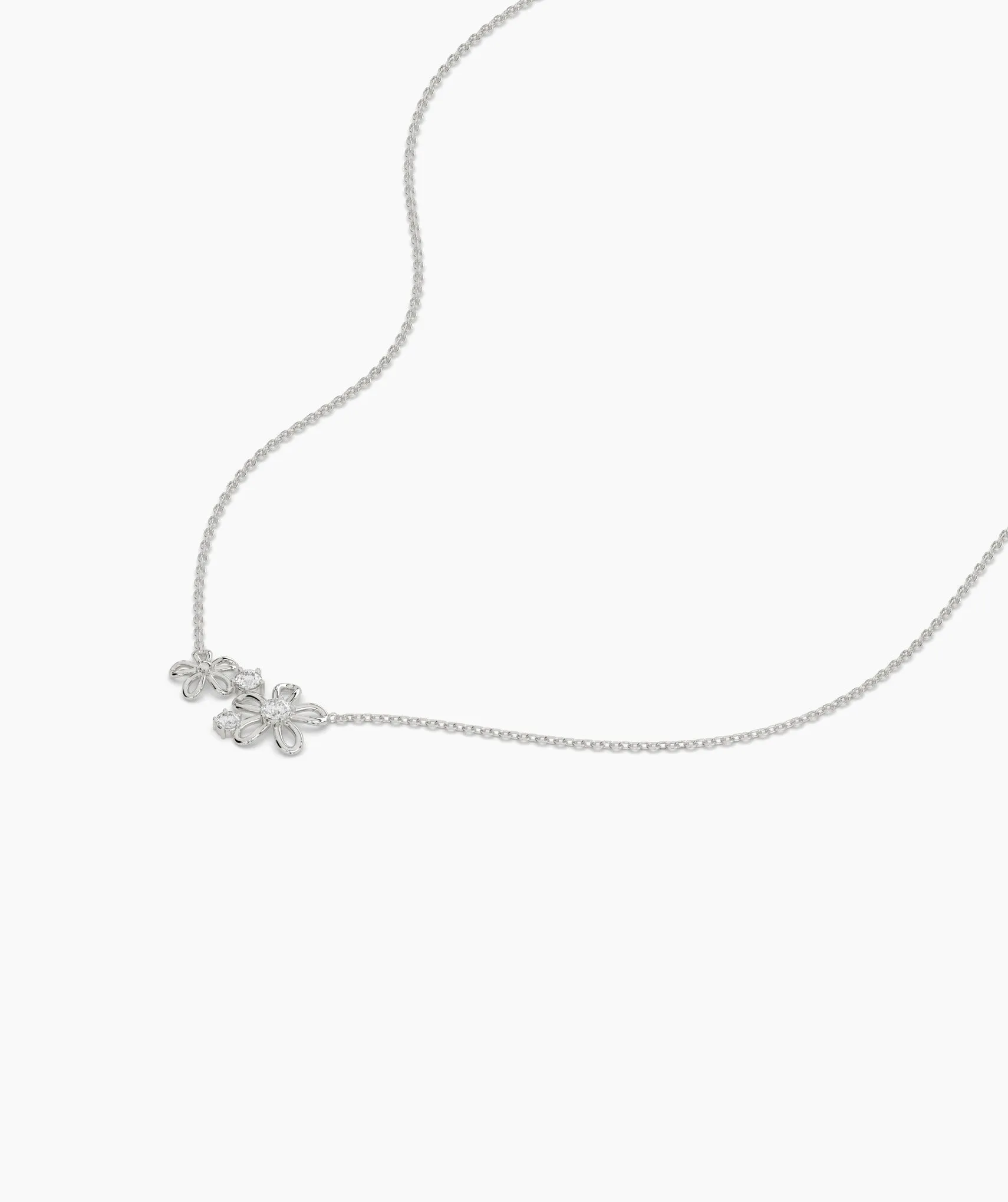14K Gold Diamond Flower Pendant