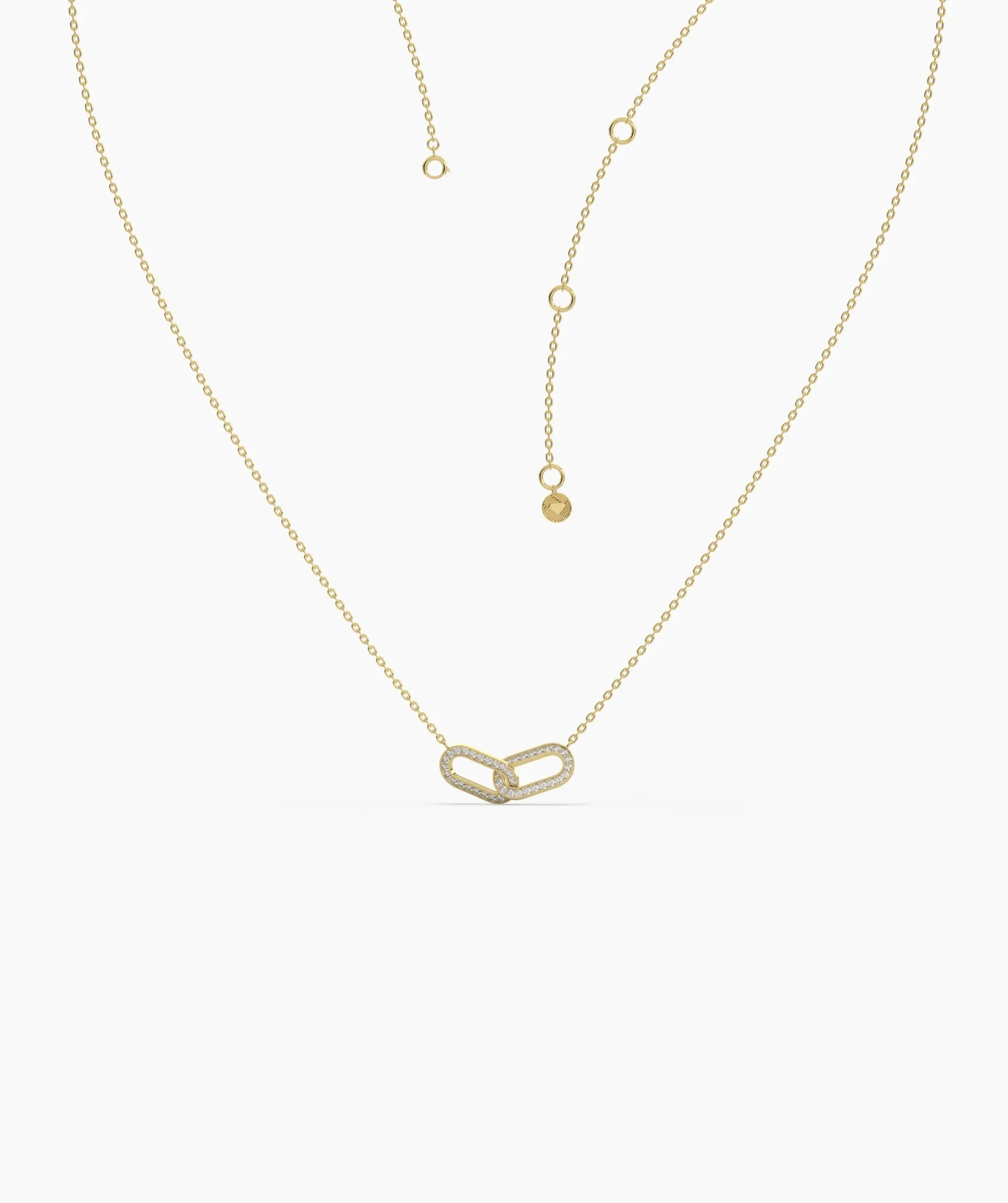 14K Gold Double Link Necklace