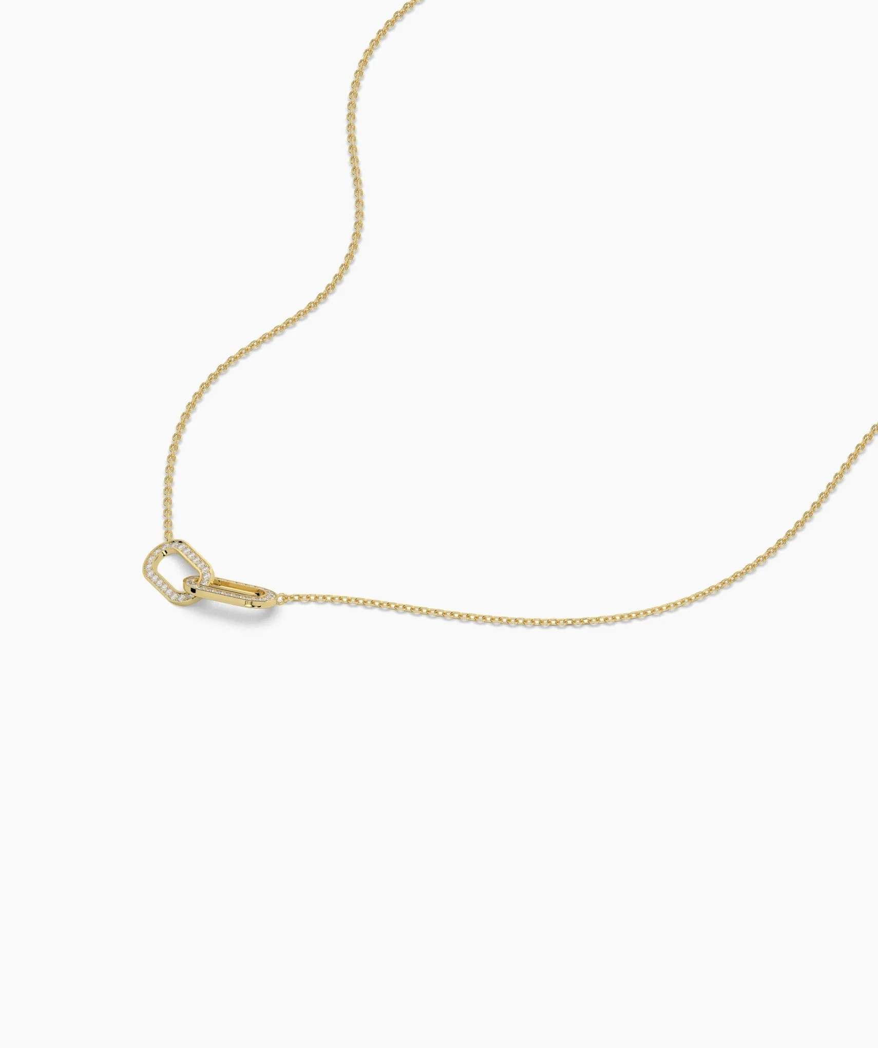14K Gold Double Link Necklace