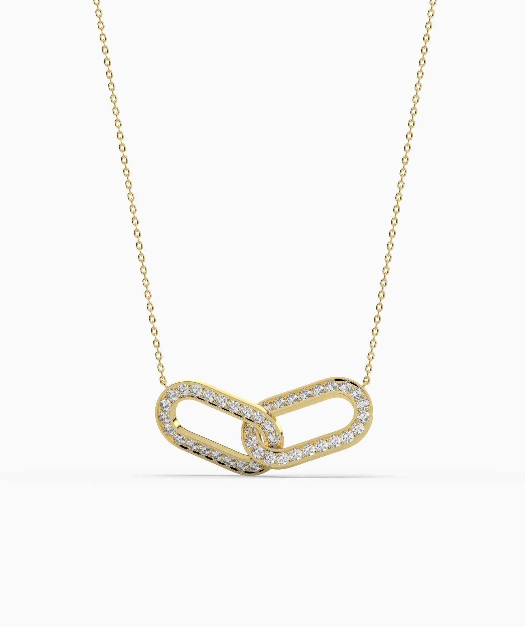 14K Gold Double Link Necklace