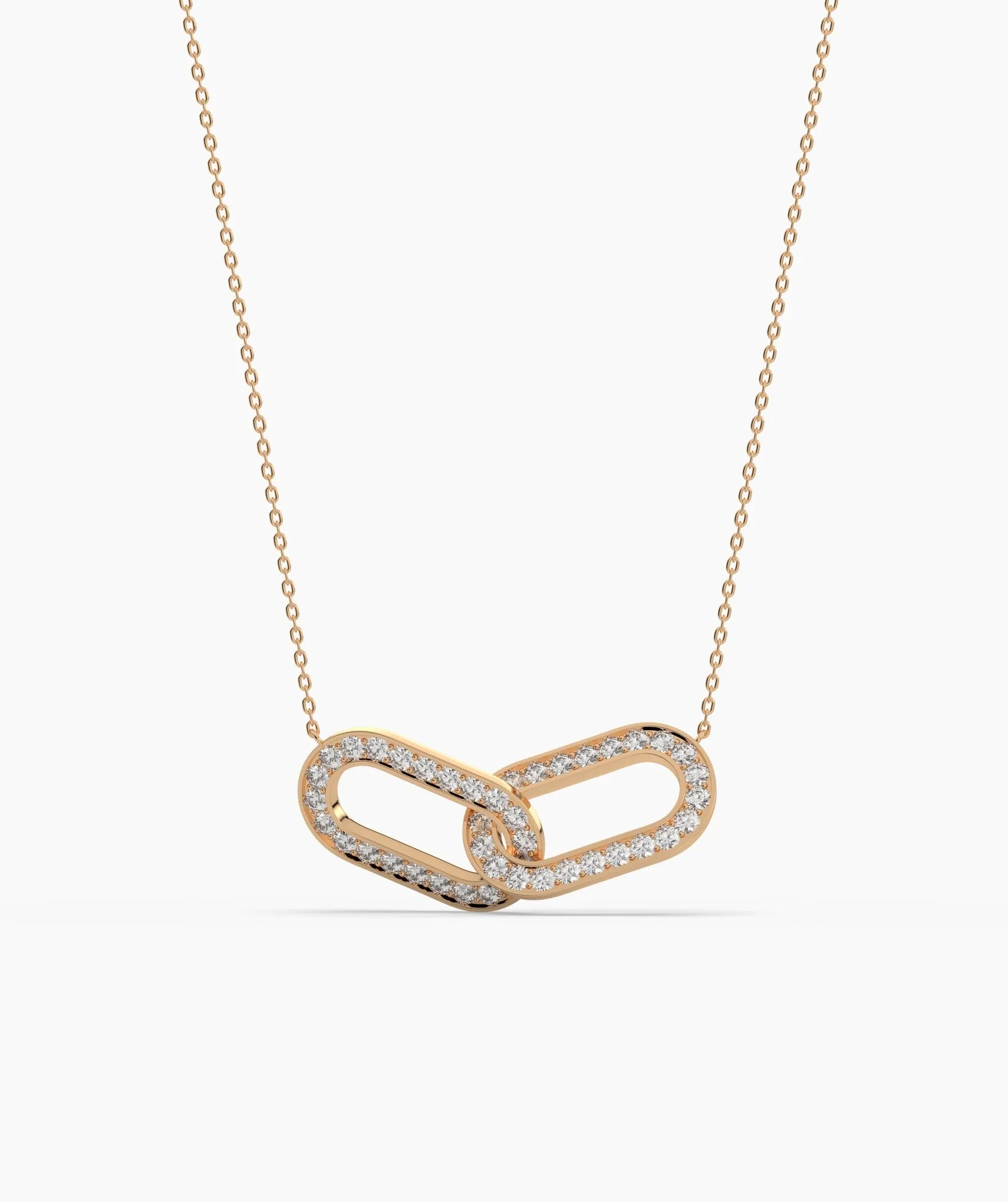 14K Gold Double Link Necklace
