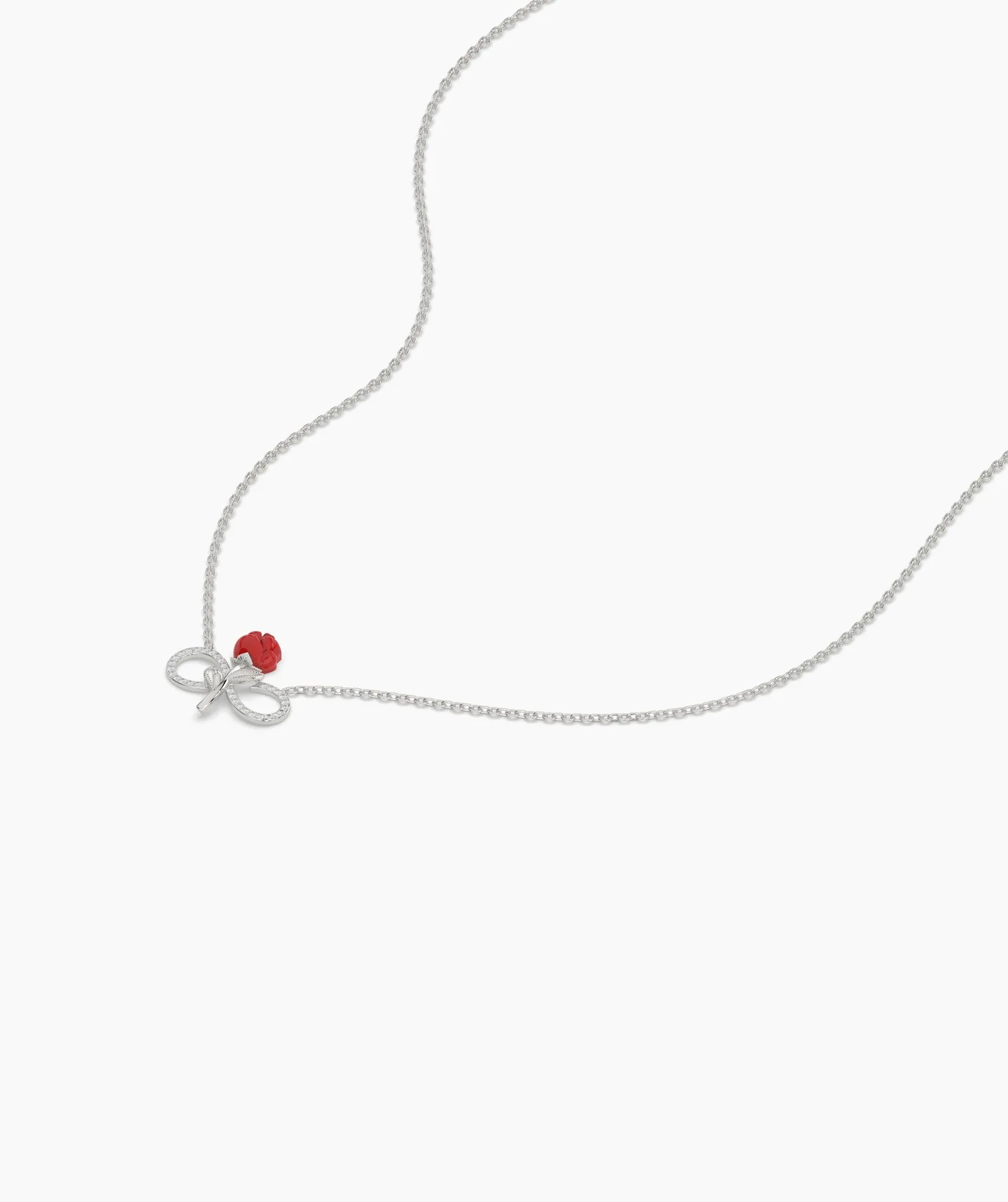 14K Gold Rose Infinity Necklace