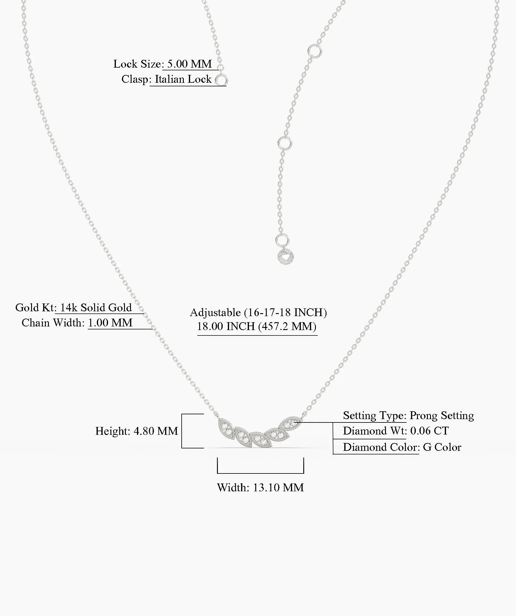 14K Gold Trendy Floral Necklace