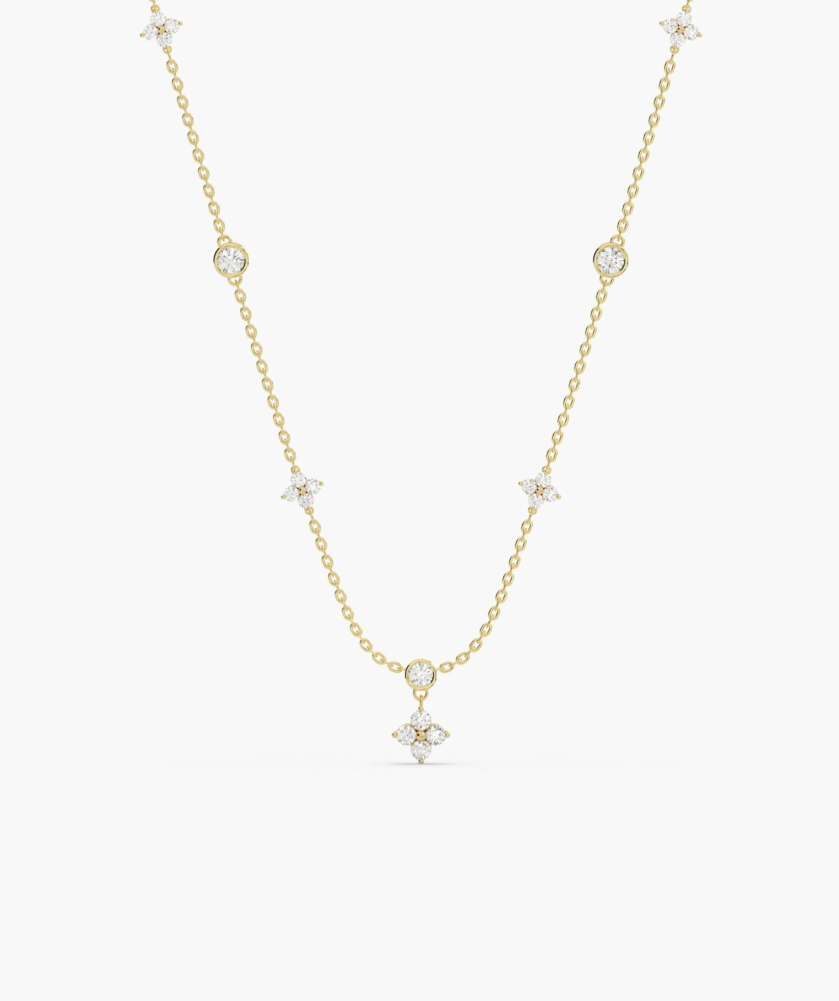 14K Gold Twinkling Starlight Necklace