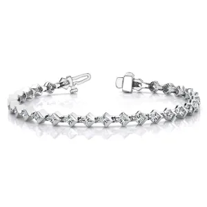 14k Solid Gold Princess Diamond Tennis Bracelet (2.59.cts.tw)
