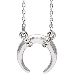 14K White .03 CTW Diamond 16-18" Necklace