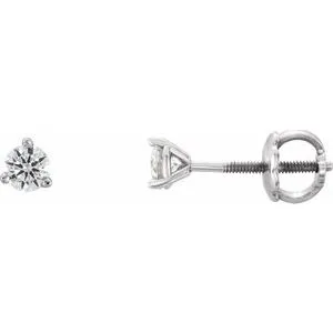 14K White 1/5 CTW Diamond Earrings