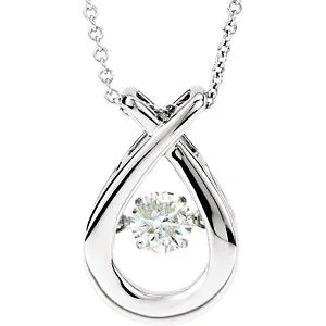 14K White 3/8 CT Diamond Mystara® 18" Necklace