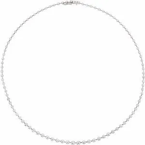 14K White 5 CTW Diamond 18" Necklace