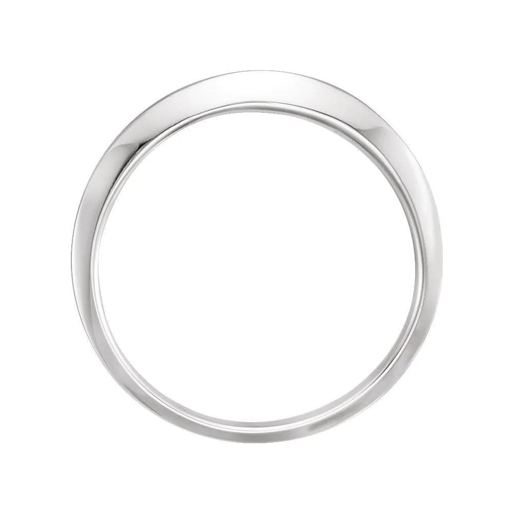 14k White Gold #1 Band, Size 6