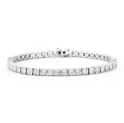 14K White Gold (1.00ct) Diamond Tennis Bracelet