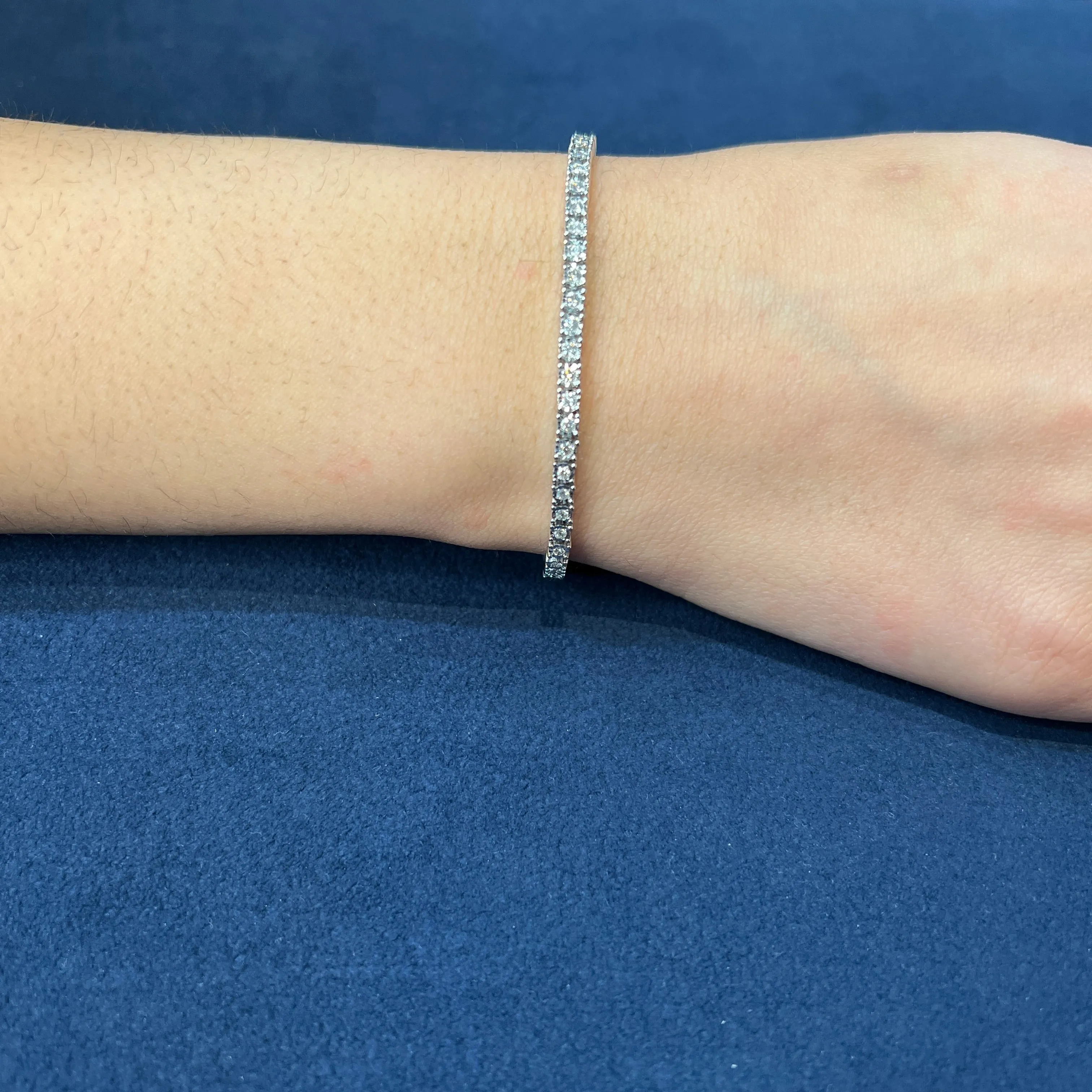 14K White Gold (1.00ct) Diamond Tennis Bracelet