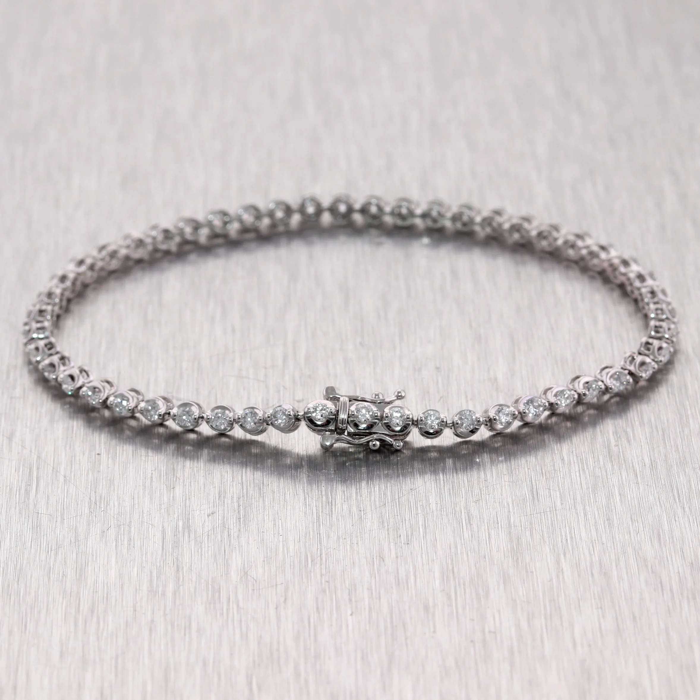 14k White Gold 2ctw Diamond Tennis Bracelet