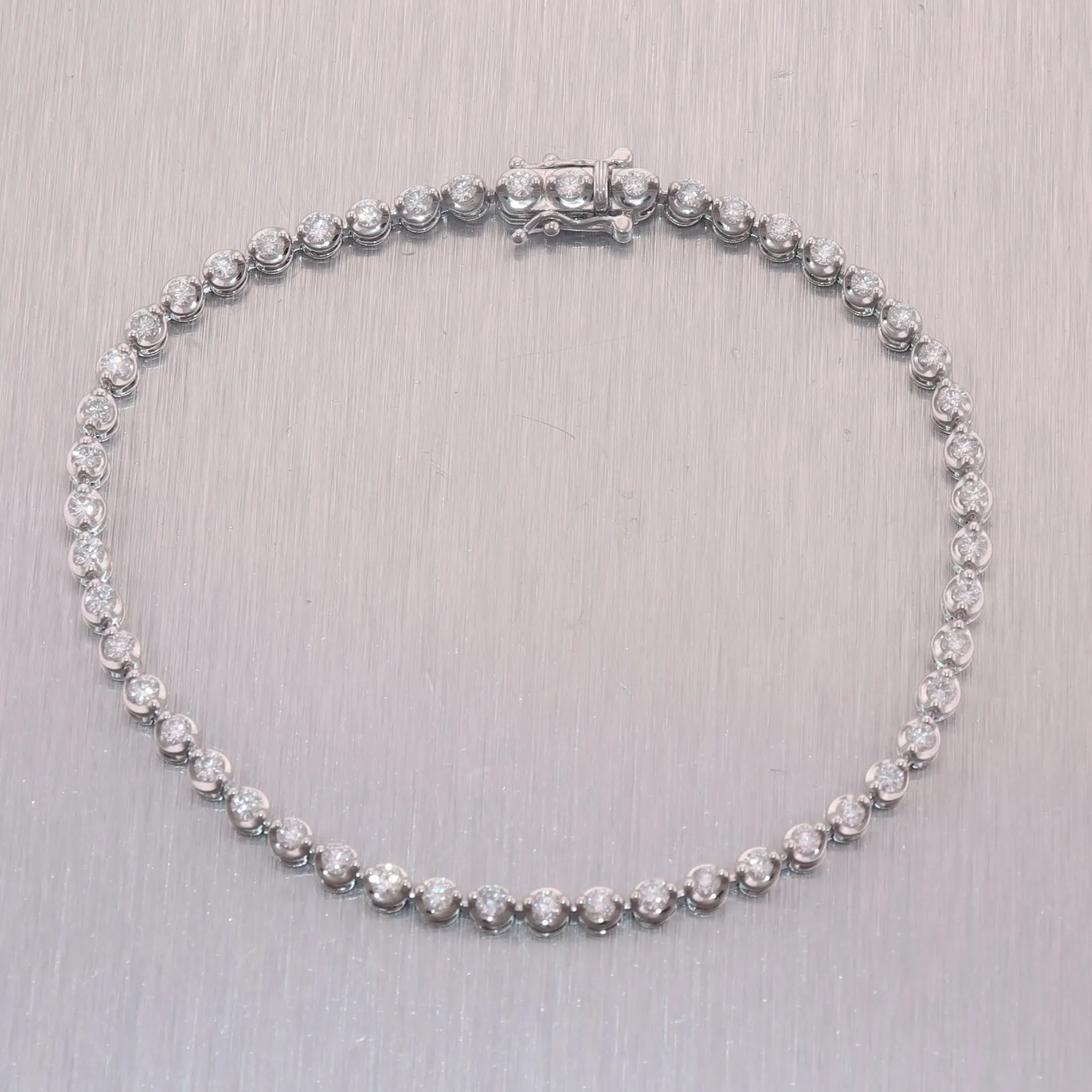 14k White Gold 2ctw Diamond Tennis Bracelet