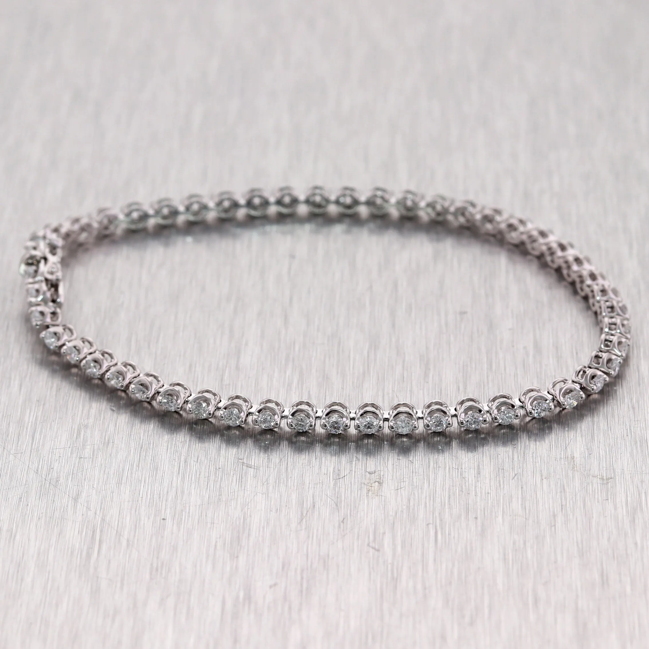 14k White Gold 2ctw Diamond Tennis Bracelet