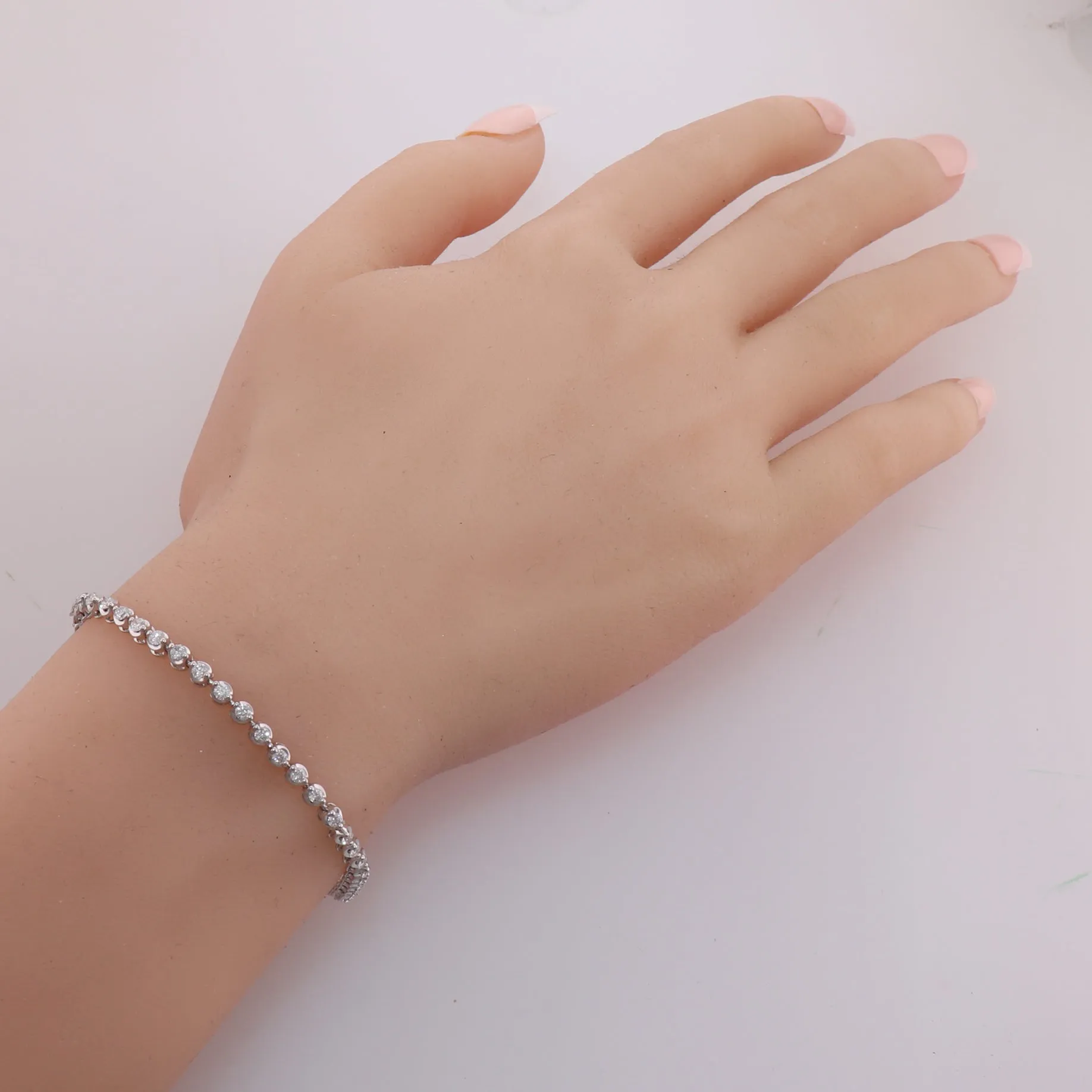 14k White Gold 2ctw Diamond Tennis Bracelet