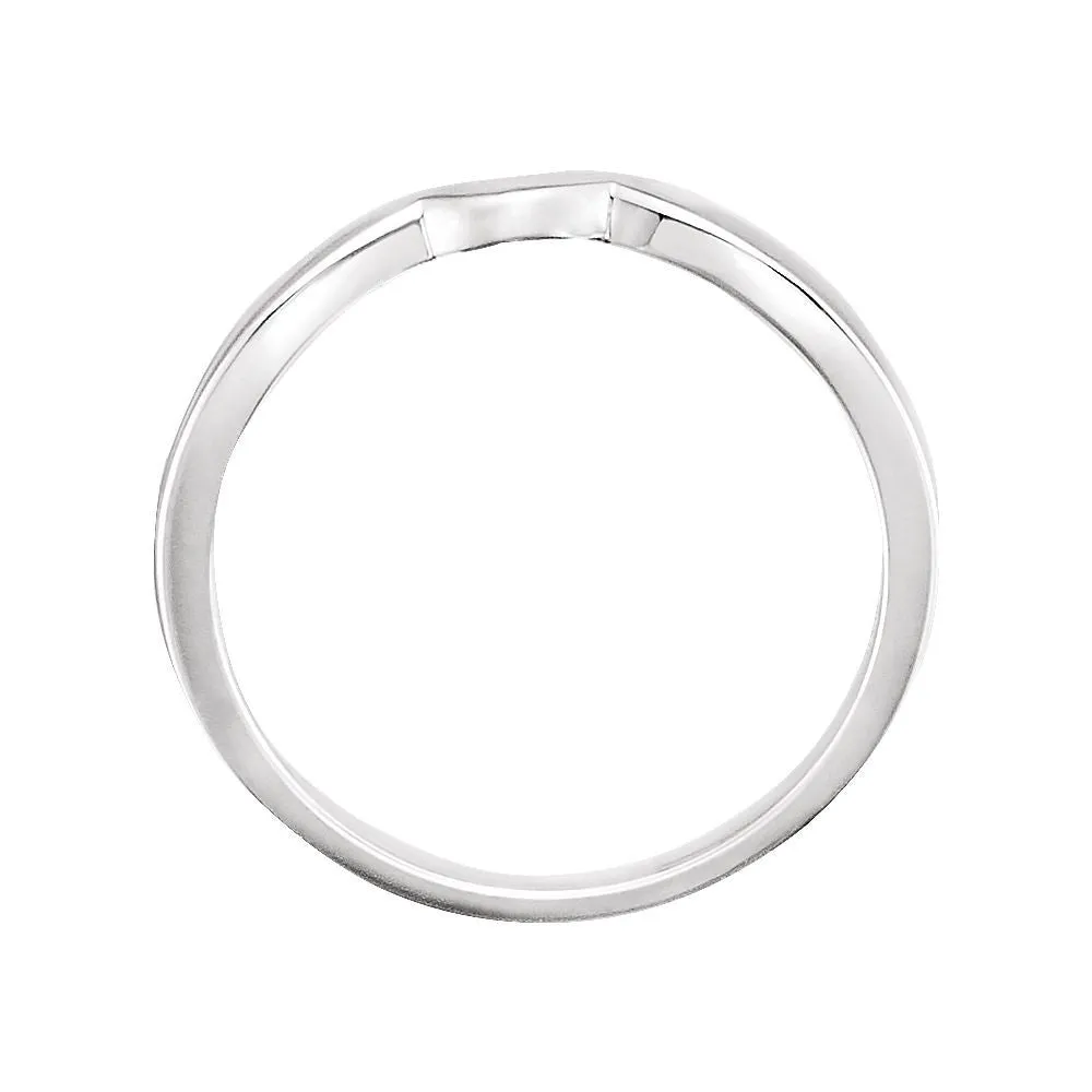 14k White Gold #5 Band for Tulipset® Ring, Size 6