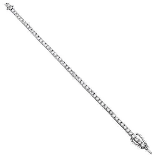14K White Solid Gold Womens Diamond Tennis Bracelet 4.67 Ctw