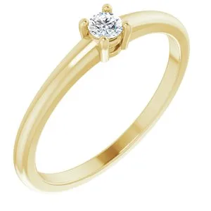 14K Yellow 1/10 CTW Natural Diamond Ring
