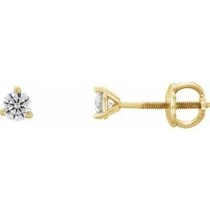 14K Yellow 1/5 CTW Diamond Earrings