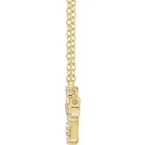 14K Yellow 1/8 CTW Natural Diamond Cancer 16-18" Necklace