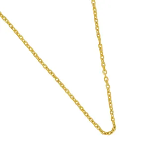 14k Yellow Gold 1.1mm Diamond Cut Cable Chain 18"