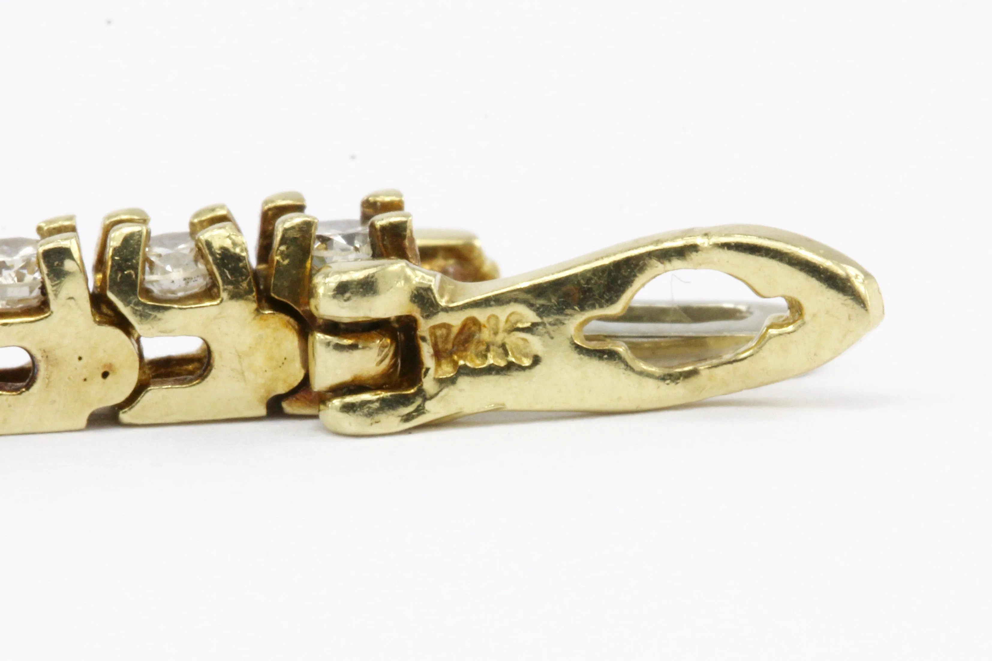 14K Yellow Gold 3 Carat Diamond Tennis Bracelet