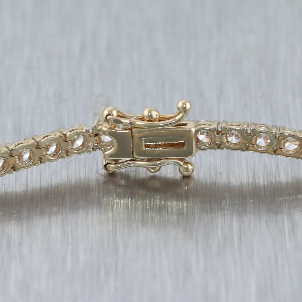14k Yellow Gold 3.03ctw Diamond Tennis Bracelet