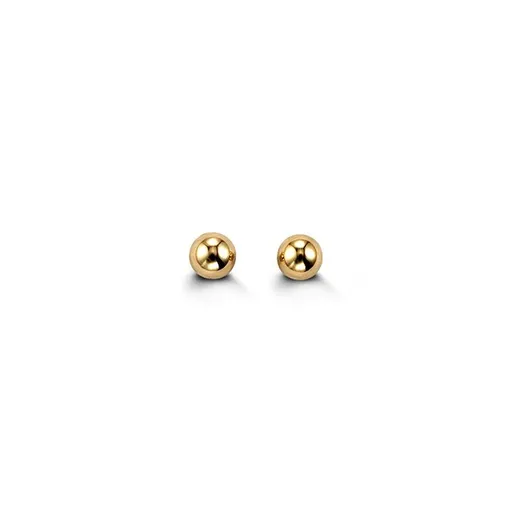 14K Yellow Gold (3mm) Ball Baby Earrings