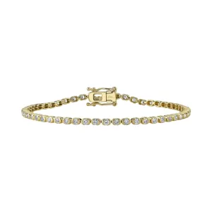 14K Yellow Gold Diamond Tennis Bracelet