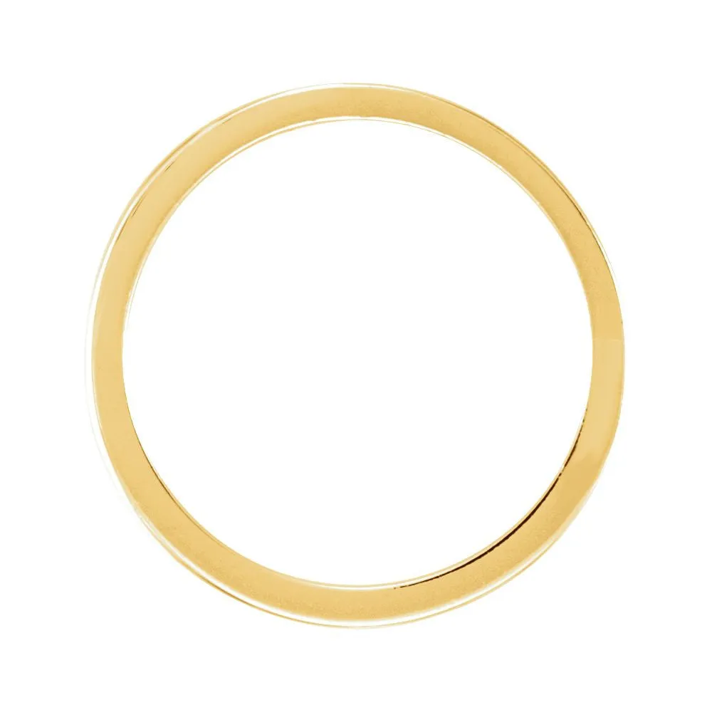 14k Yellow Gold Solstice Solitaire® 0.25-.33 CT Tapered Bombé Band, Size 6