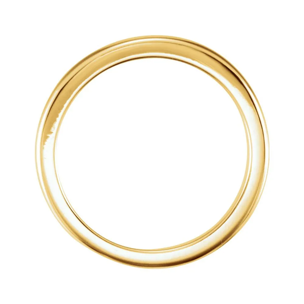 14k Yellow Gold Solstice Solitaire® 1.5-2.0 CT Tapered Bombé Band, Size 6