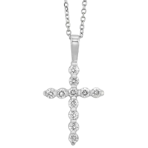 14KTW Diamond Cross Fashion Pendant 1/2Ct