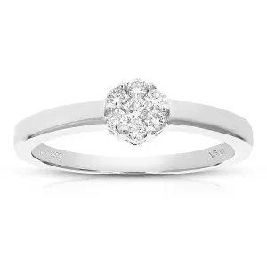1/5 cttw Lab Grown Diamond Solitaire Engagement Rings in Silver
