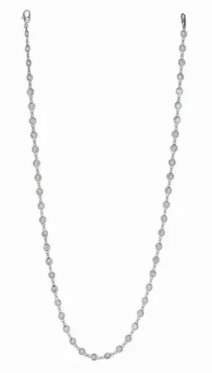 15 POINTER 18″ DIAMOND NECKLACE 14K WHITE GOLD (7.55 CTW)